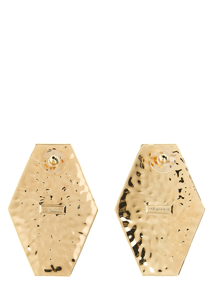 Self Portrait Large Hammered Gold Pearl Jewelry - Gold | d172211b8c4992b296ef5f666974d50f11067002