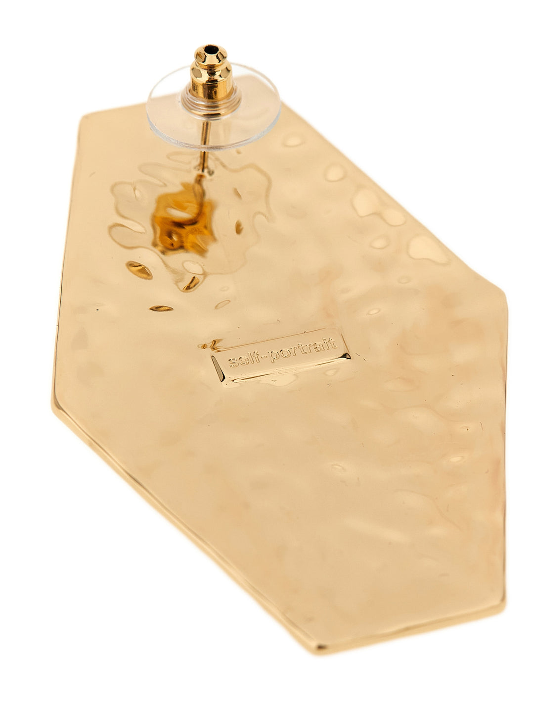 Self Portrait Large Hammered Gold Pearl Jewelry - Gold | 6fe0da97eb4c3d5022a44777178ce6e4709afd21