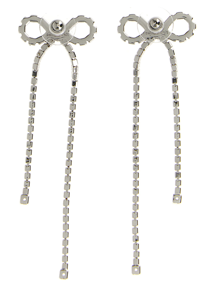 Self Portrait Crystal Droplet Bow Jewelry - Silver | 405ecd2b5c35c3e354a2dd9cf13f928ee7cc7e7f