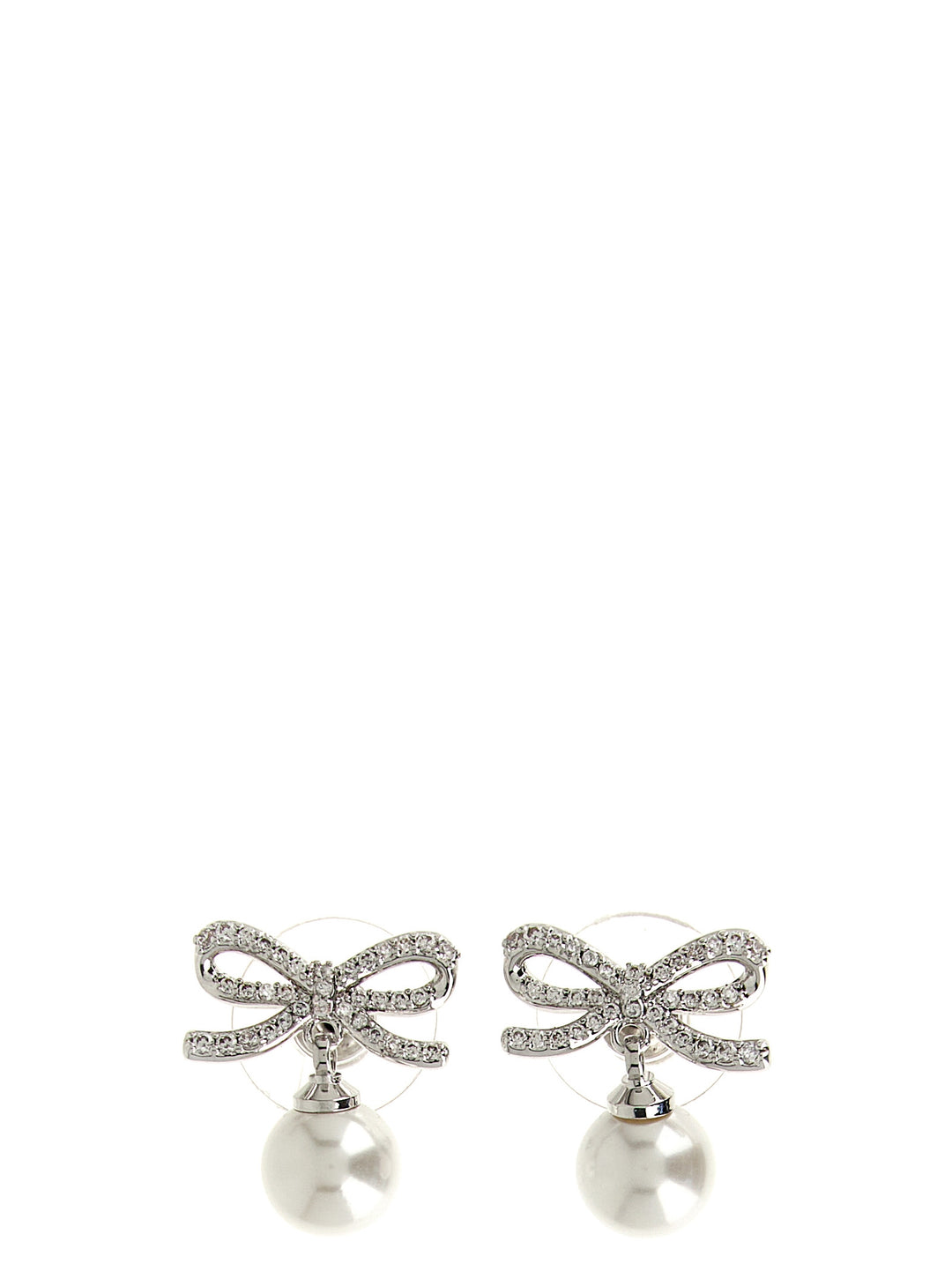 Self Portrait Bow Pearl Jewelry - Silver | 77fa5fee066205d4204e062e6697eeaf5bac00b2