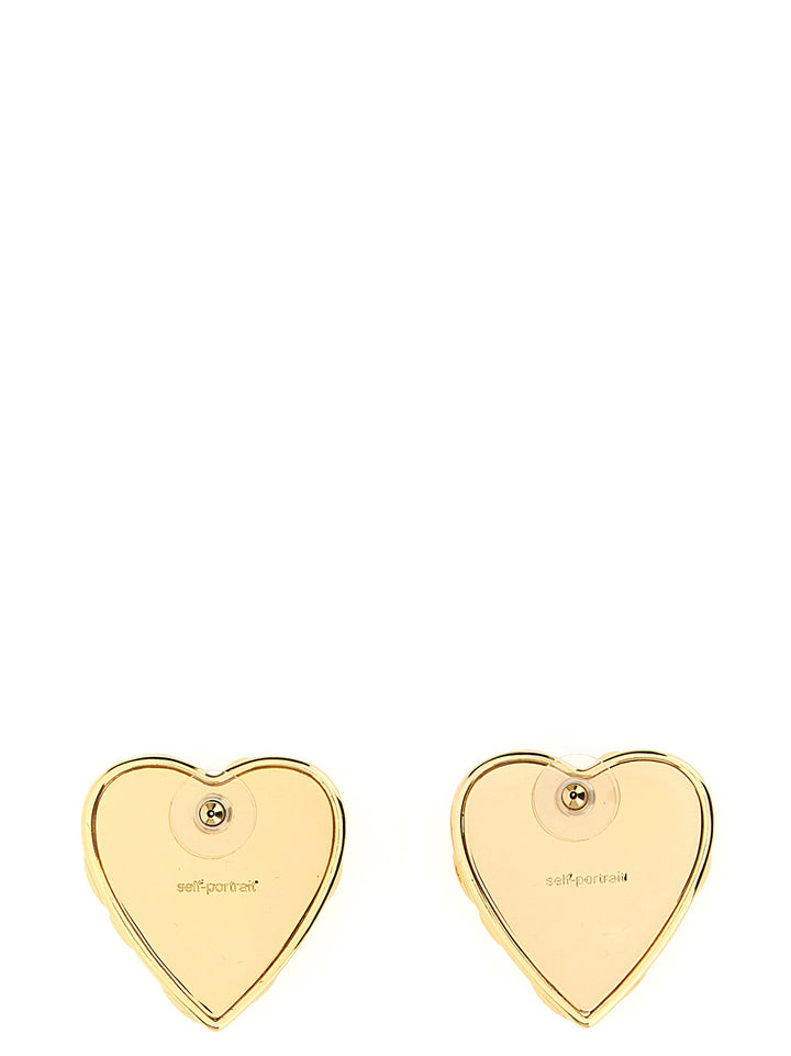 Self Portrait Embellished Heart Jewelry - Gold | 8369c4c67d837857be17f1ec9bb28e73f69352da