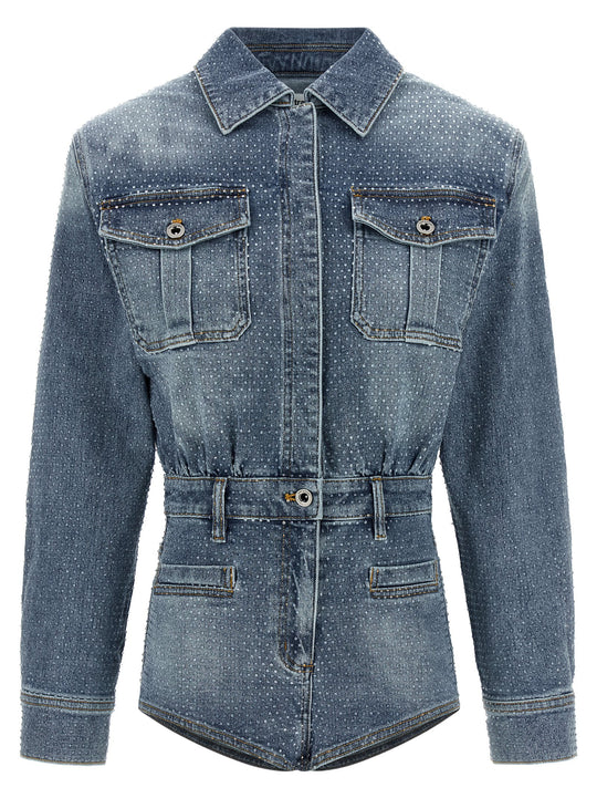 Rhinestone Denim Jewelry Blue