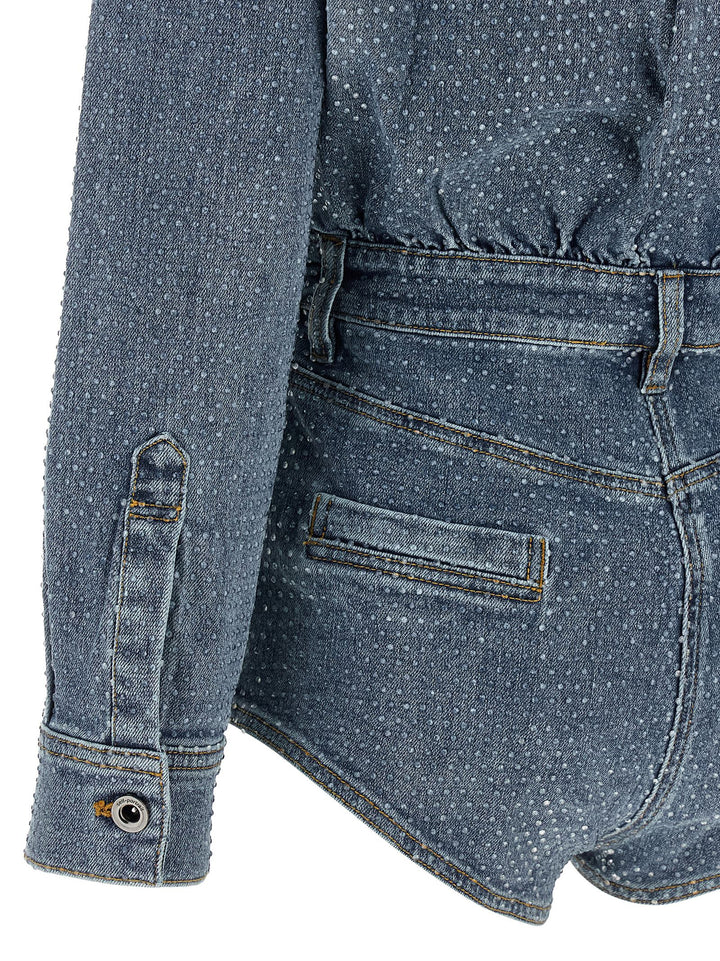 Self Portrait Rhinestone Denim Jewelry - Blue | b8af0da28e5a63aad4a8d175ea55377f09fd6947