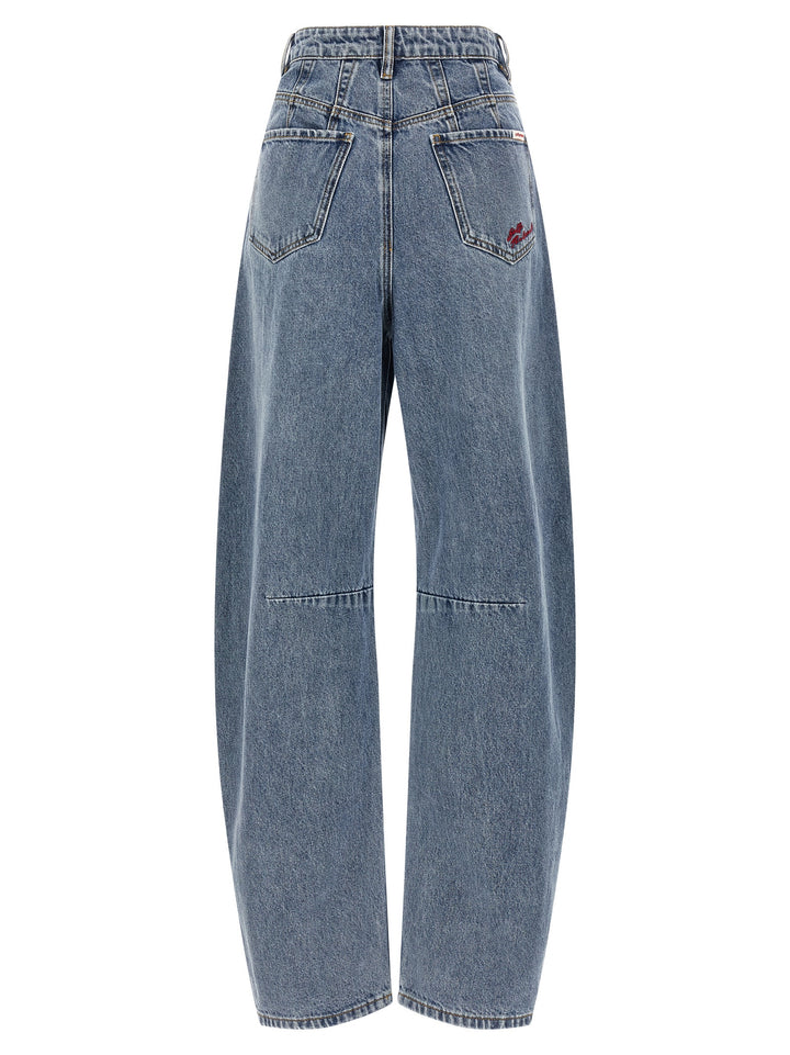 Self Portrait Blue Barrel Leg Jeans - Blue | a9325b8cba46fd573321f467b55f2d88b45365c0