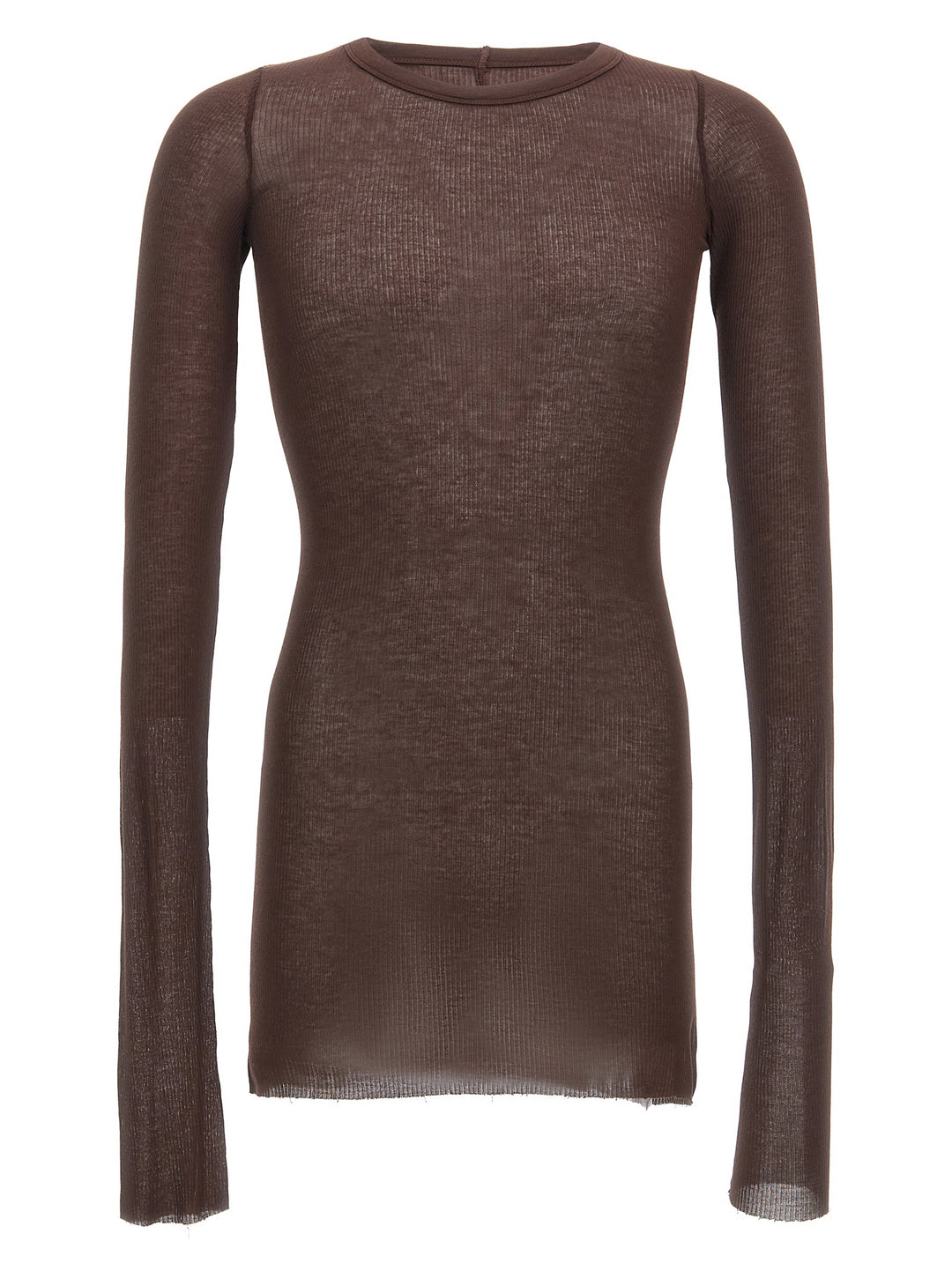 Rick Owens Rib T-shirt - Brown | 6da1093e8fb48c95a4213aecf0ac3e48c1a632c0