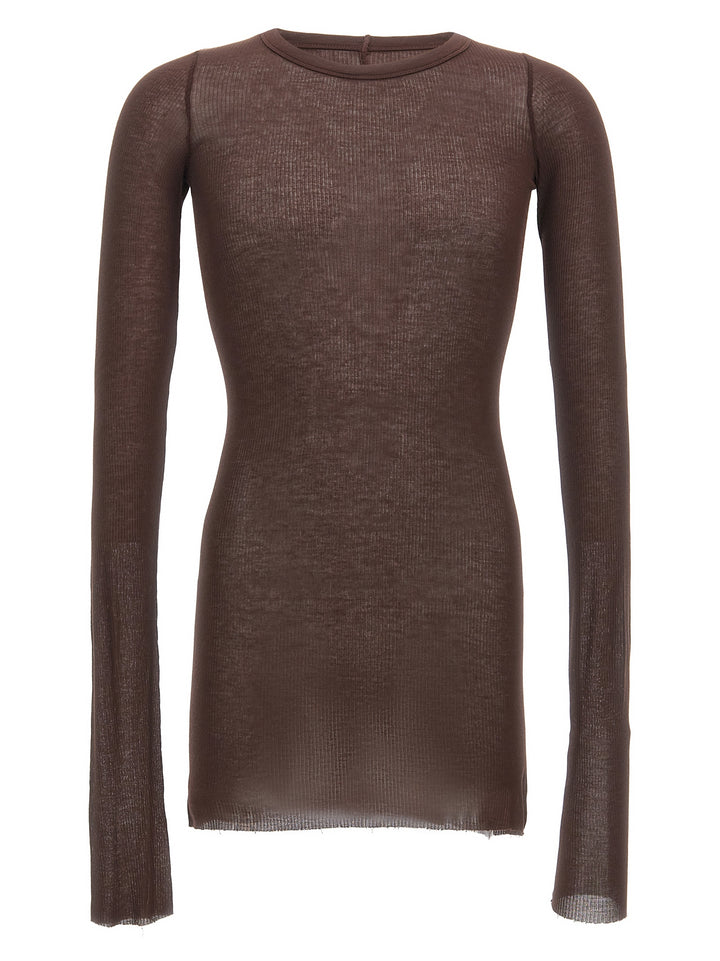 Rick Owens Rib T-shirt - Brown | 6da1093e8fb48c95a4213aecf0ac3e48c1a632c0