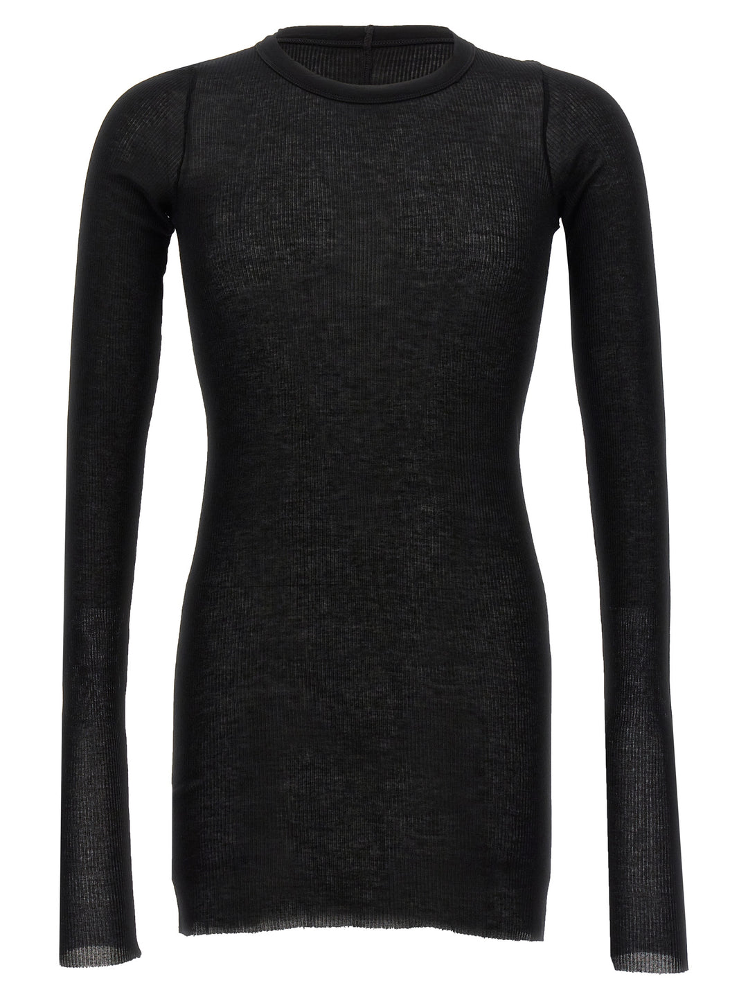 Rick Owens Rib Ls T T-shirt - Black | d868eff0a743d12205e8068c1f9c649896526fa0