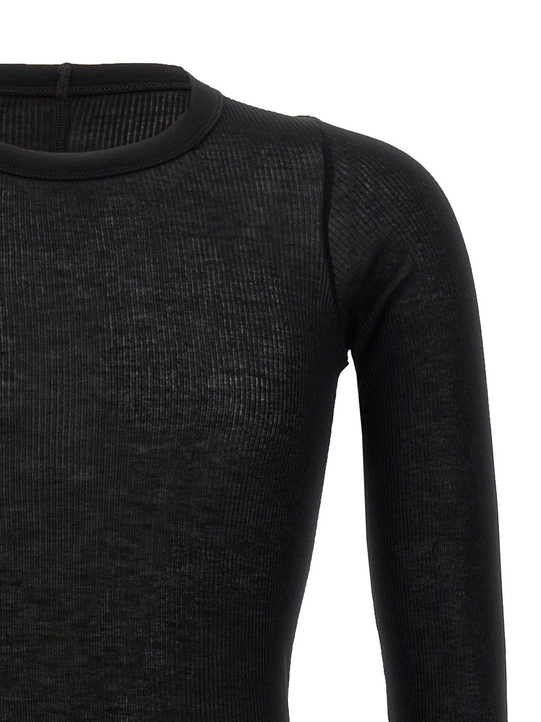 Rick Owens Rib Ls T T-shirt - Black | a9211c90197eef58945f22716a7d7c42d1b4407a