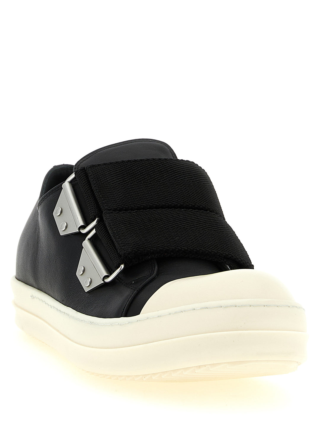 Rick Owens Strap Low Sneaks Sneakers - Black | 42dcc4816e38e28580c2055a8497769ad524c191