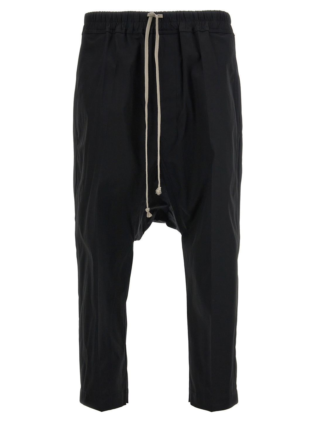 Drawstring Cropped Pants Black