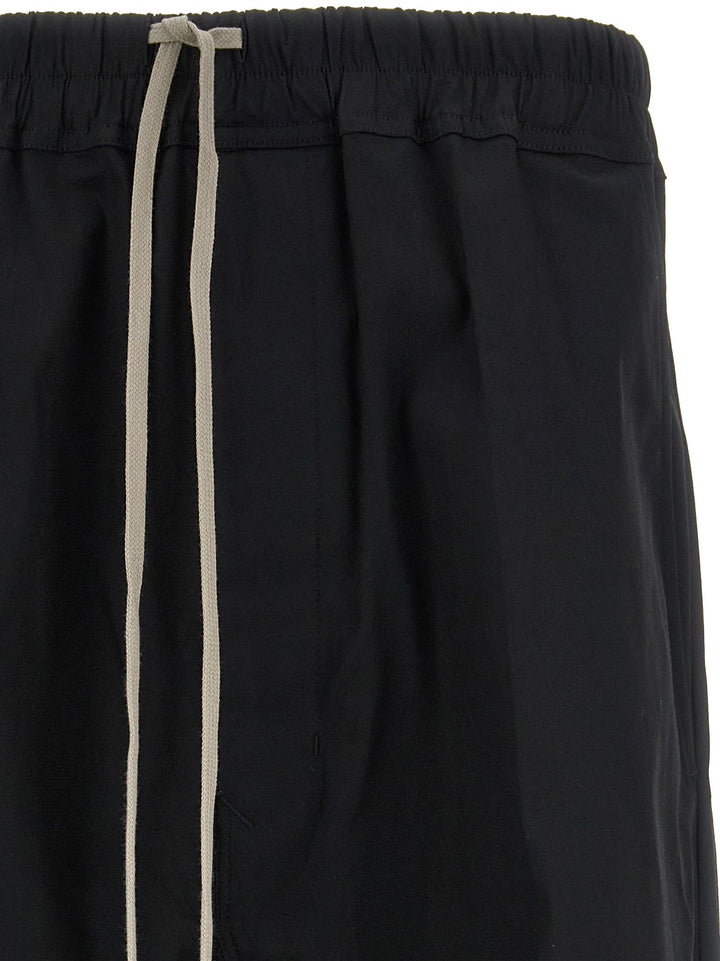 Drawstring Cropped Pants Black