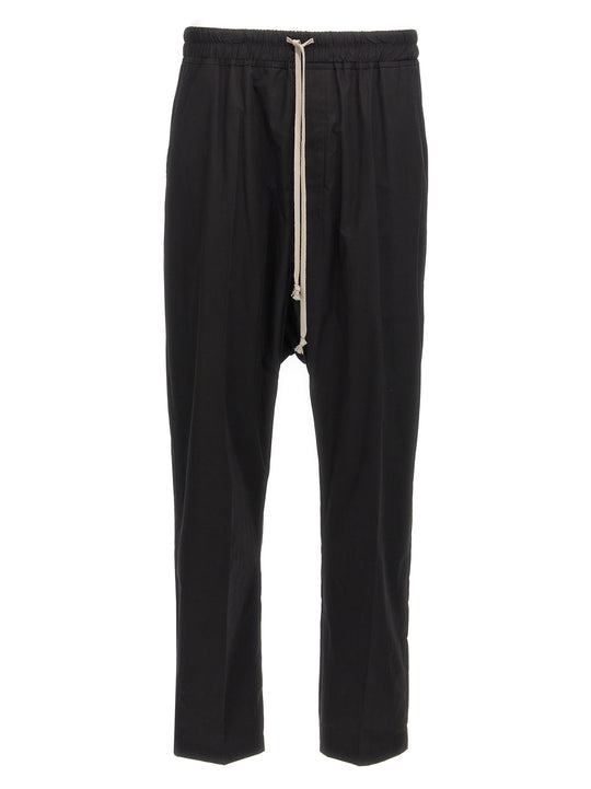 Drawstring Long Pants Black