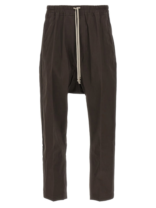 Drawstring Long Pants Brown