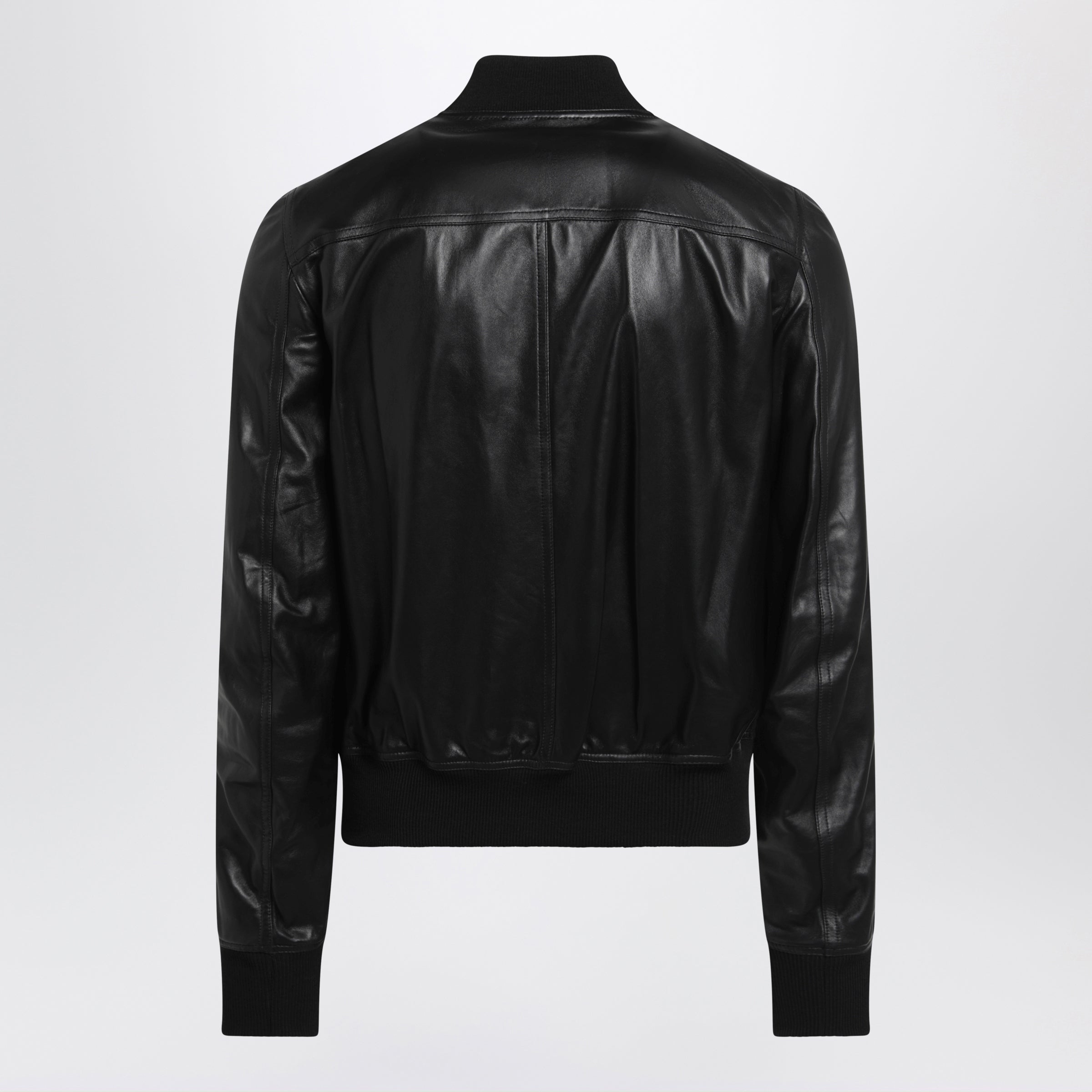 Rick Owens Black Bauhaus Flight Leather Jacket | Wanan Luxury