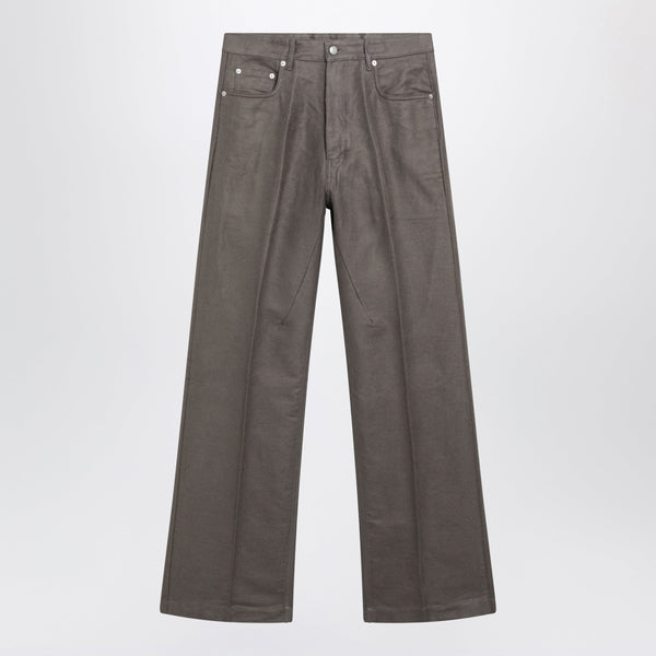 Taupe Cotton-Blend Trousers
