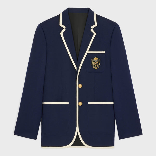 Blason Classic Jacket In Diagonal Wool