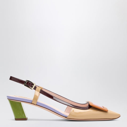 Belle Vivier Multicolour Patent Leather Slingback