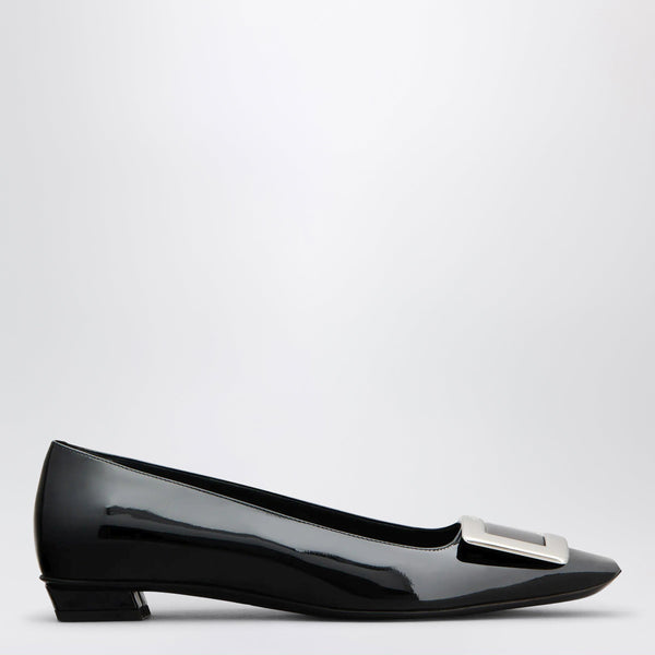 Belle Vivier Black Patent Leather Ballet Flats