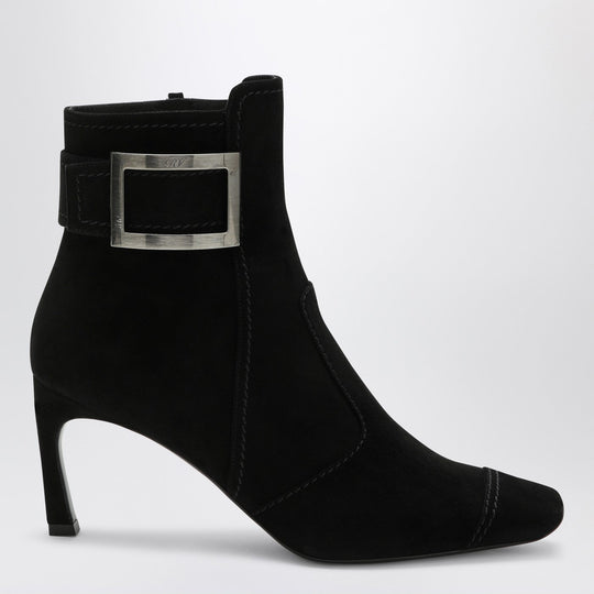 Black Trompette Suede Ankle Boot