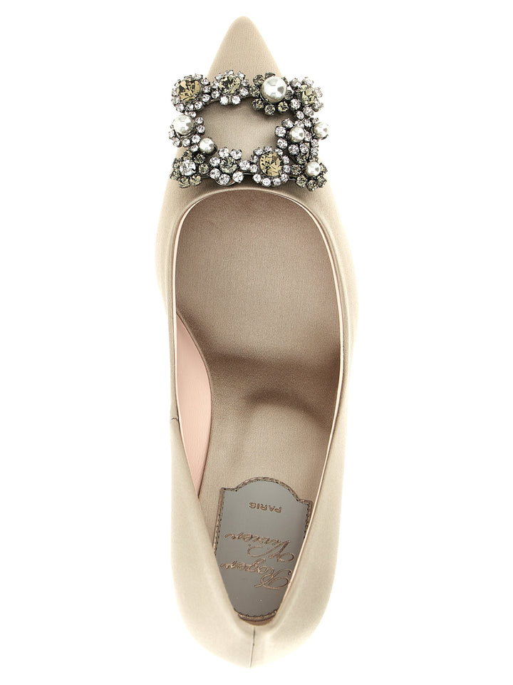 Roger Vivier Flower Strass Pumps - Gray | c25f5301b8aebe10a2f01f9dae6b48f56737d0da