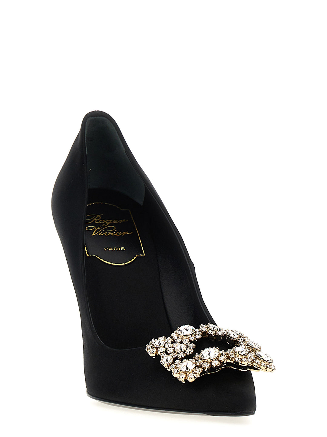 Flower Strass Pumps Black