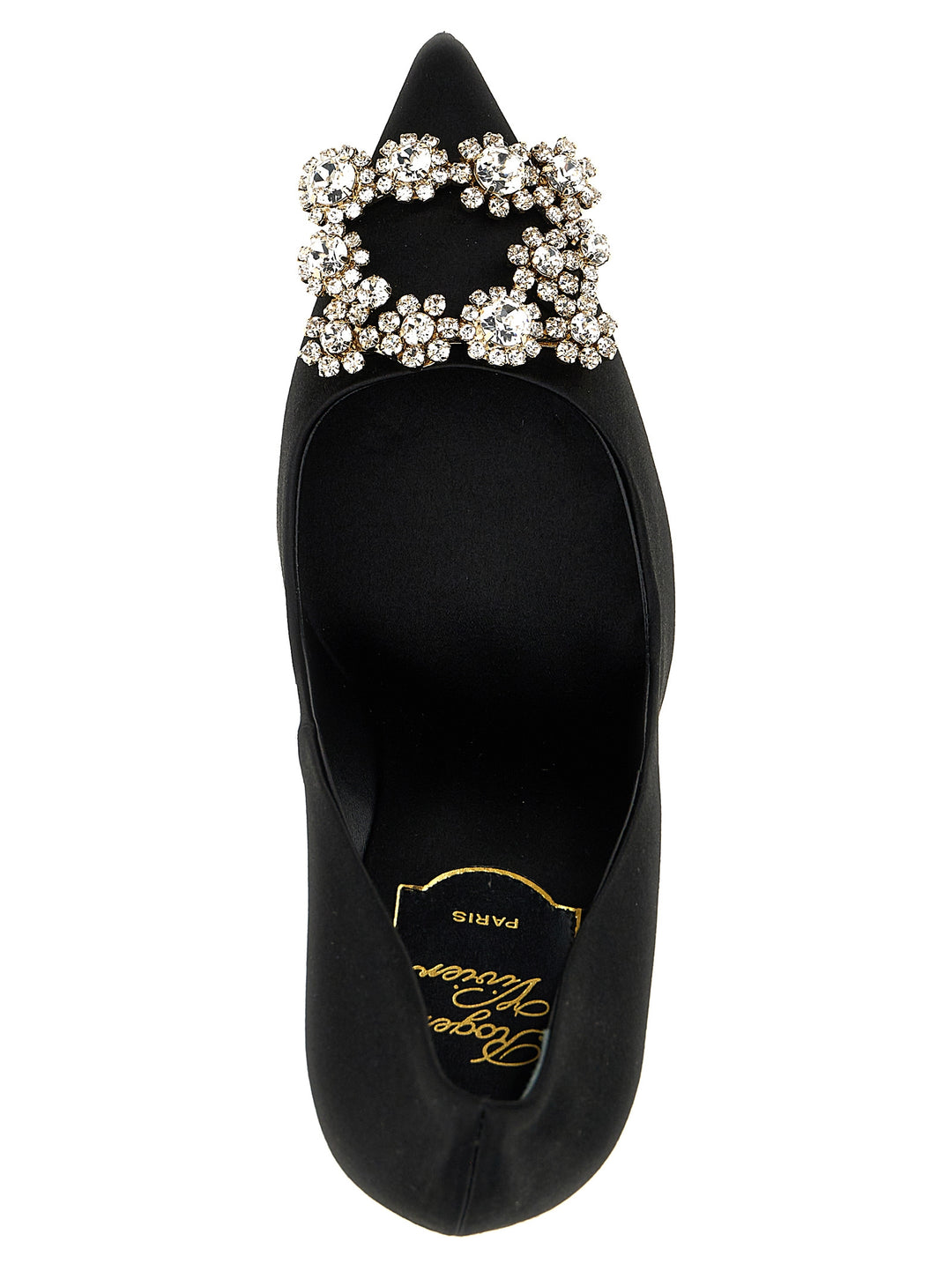 Flower Strass Pumps Black