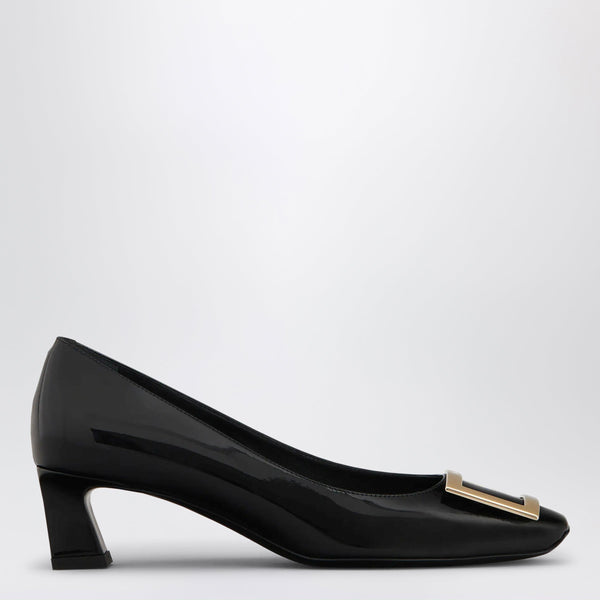 Black Patent Leather Trompette Pumps
