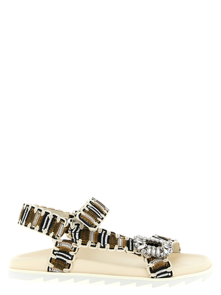 Roger Vivier Slidy Viv Sandals - Multicolor | c40d96bf41ddb98a349c6d7218399be84475351d