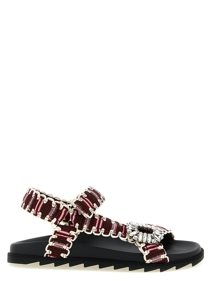 Roger Vivier Slidy Viv Sandals - Pink | 9efbe93e4b9007713389532eff9078205d5d48d7