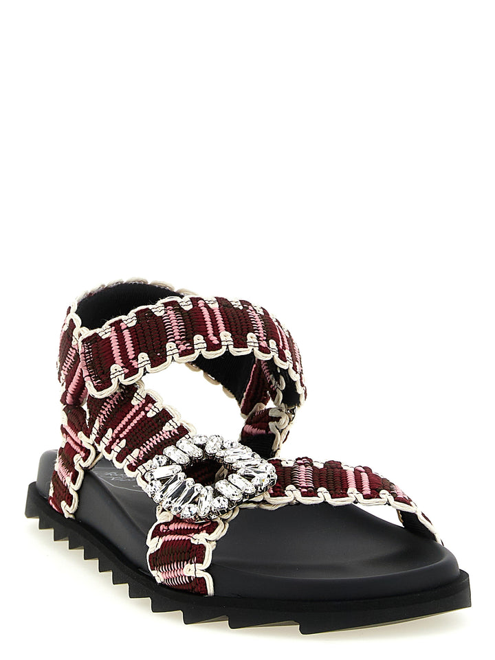 Roger Vivier Slidy Viv Sandals - Pink | f6c945af5793c16e15420cb04e2b55ee7d3fe6e9