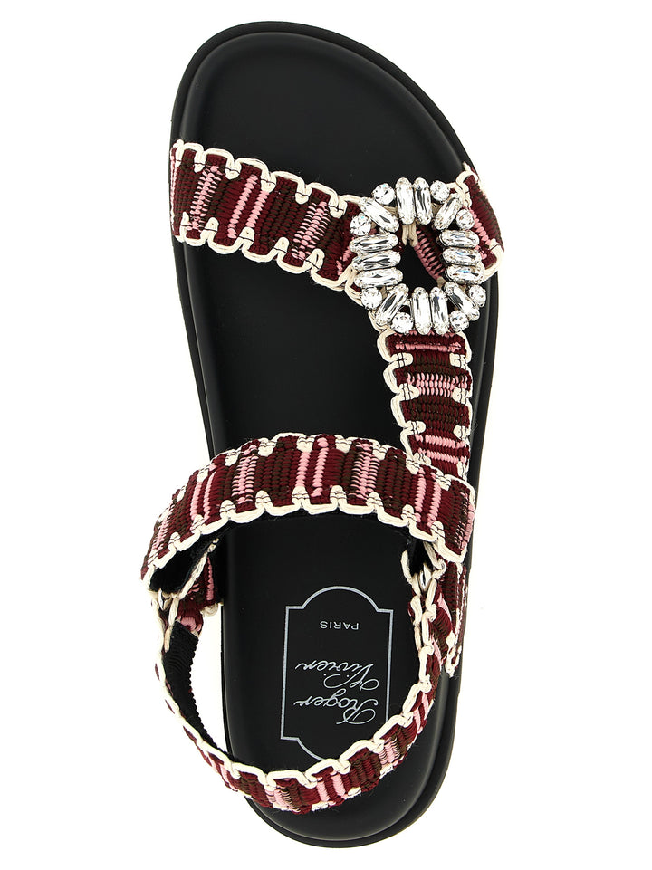 Roger Vivier Slidy Viv Sandals - Pink | c4b5199296c386a8969537eafd31032916acf907