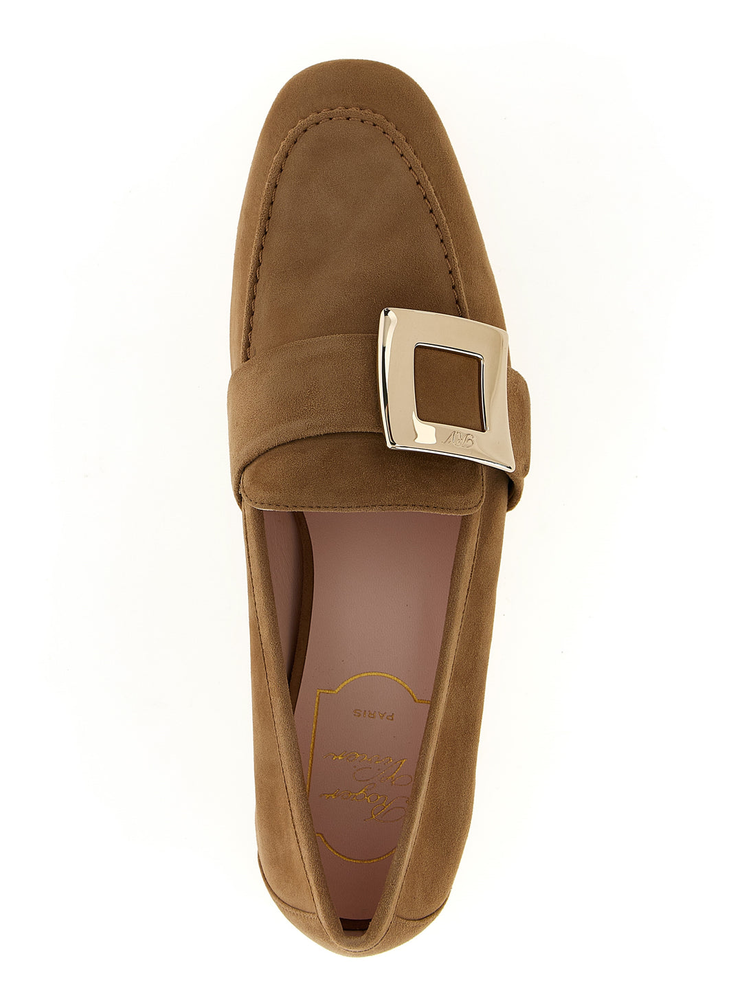 Roger Vivier Suede Loafers - Beige | e4d0b54cec008a5c6ace2373e6954eefe127c715