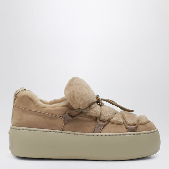 Brown Viv' Up Suede Sneaker