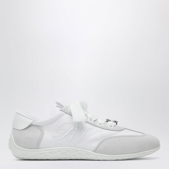 Viv Low Sneakers In White Suede
