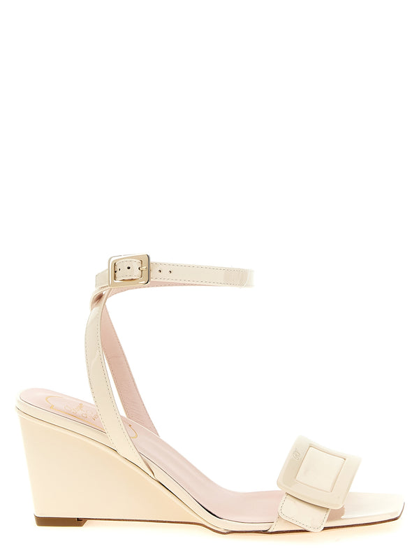 Belle Vivier Wedges White
