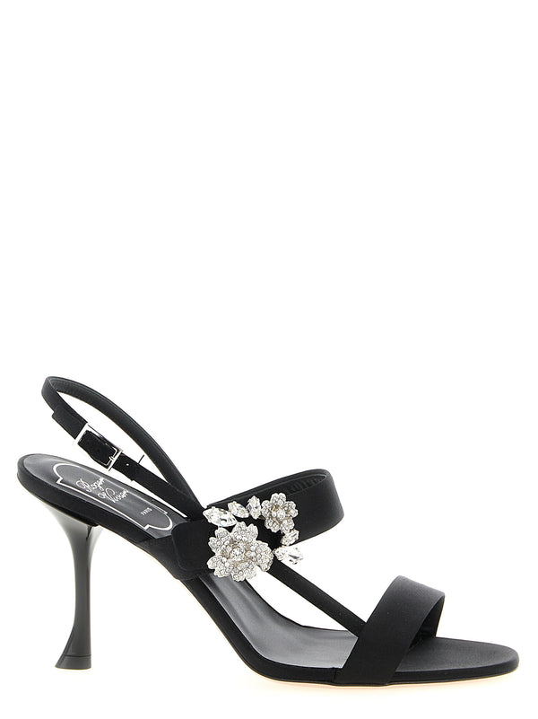 Mini Bouquet Sandals Black