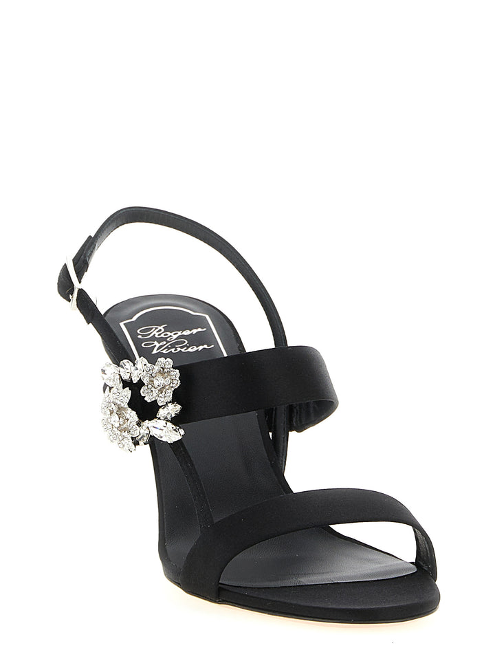 Roger Vivier Mini Bouquet Sandals - Black | 35278791296df669b7884a2928b536d87071be3e
