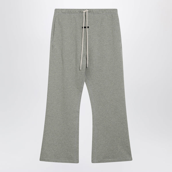 Grey Flare Cotton Jogging Trousers