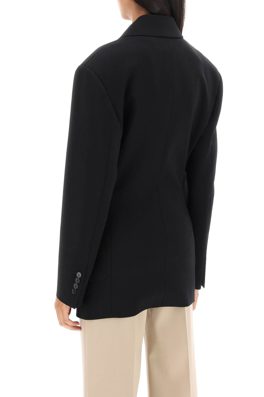 Stretch Wool Waisted Blazer