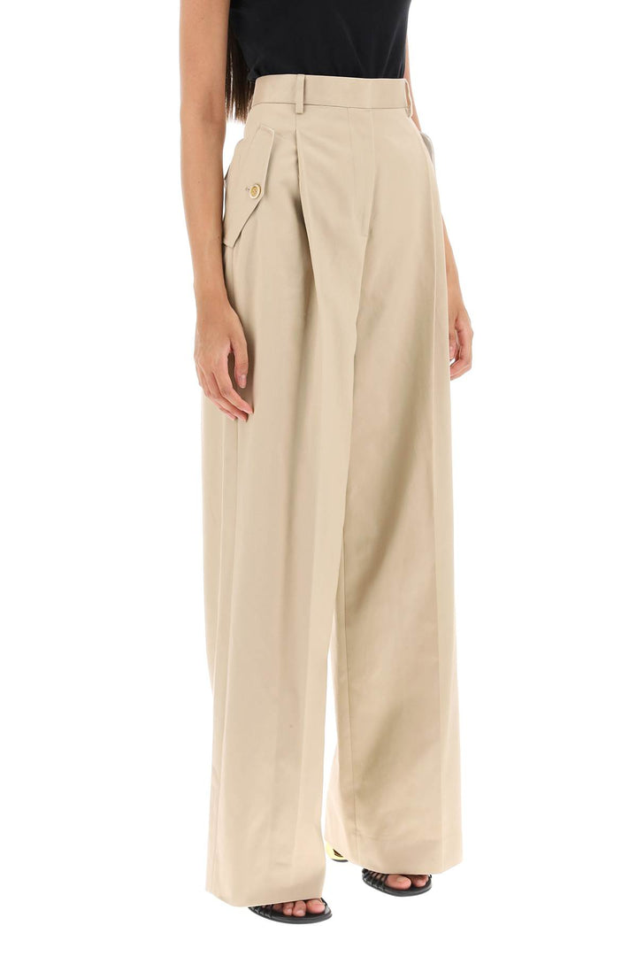 Wide Leg Gabardine Pants