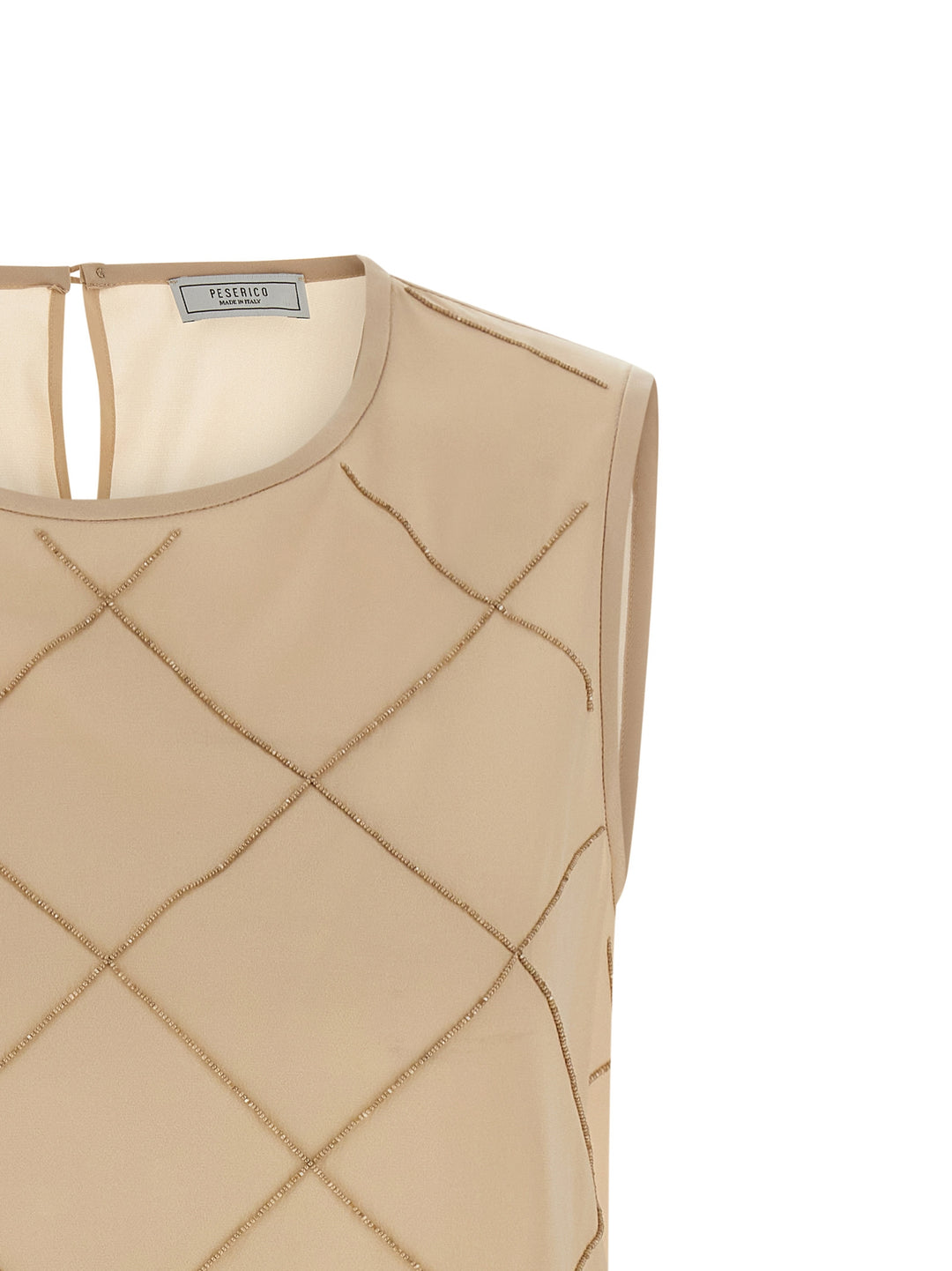 Peserico Silk Top Tops - Beige | 541ebe63c4e96ec71f8d17fc903f129788418e8c