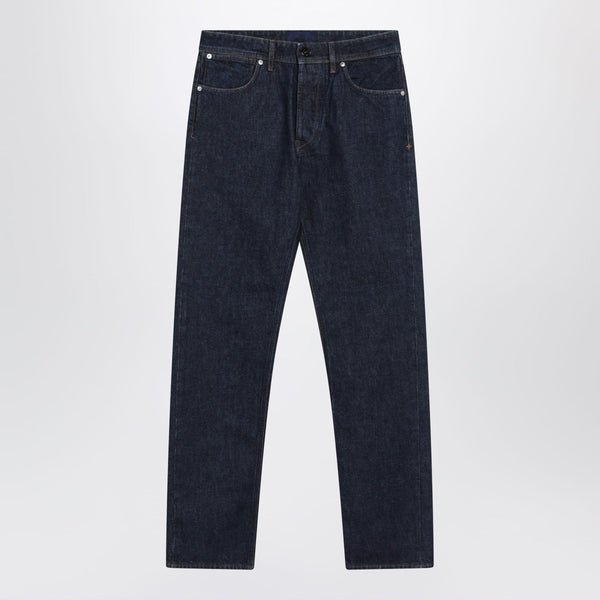Regular Straight Jeans In Blue Rinsed Denim