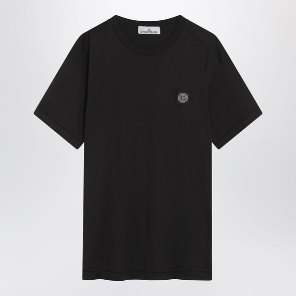 Black Slim-Fit Cotton T-Shirt