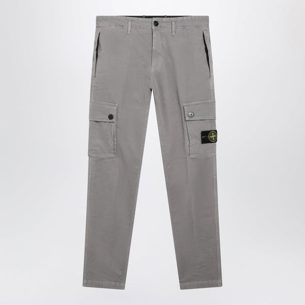 Grey Cotton Cargo Trousers