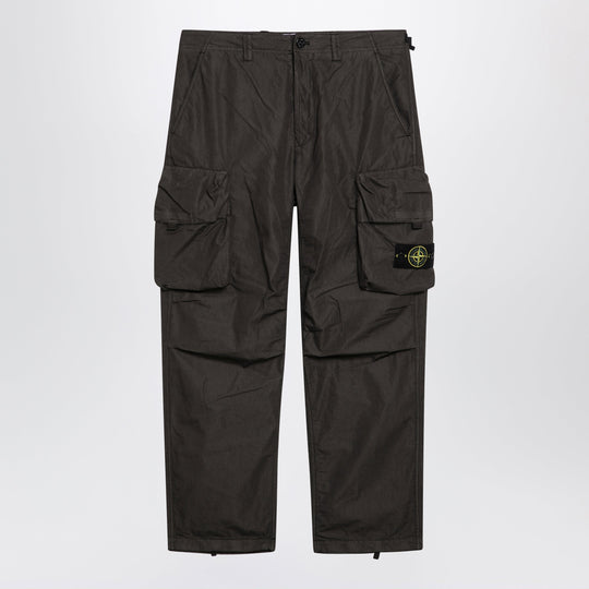 Grey Cotton Cargo Trousers