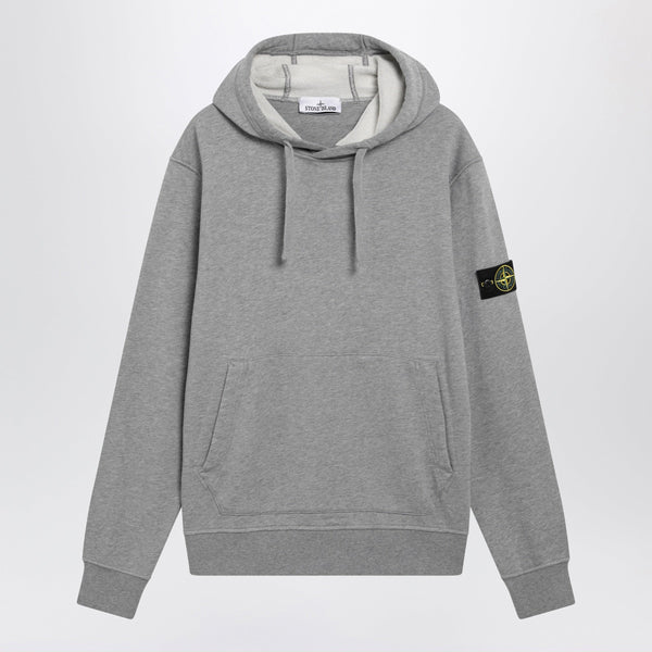 Grey Mélange Cotton Hoodie