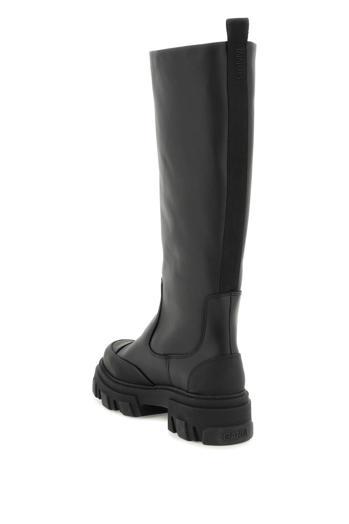 Tubular Leather Boots