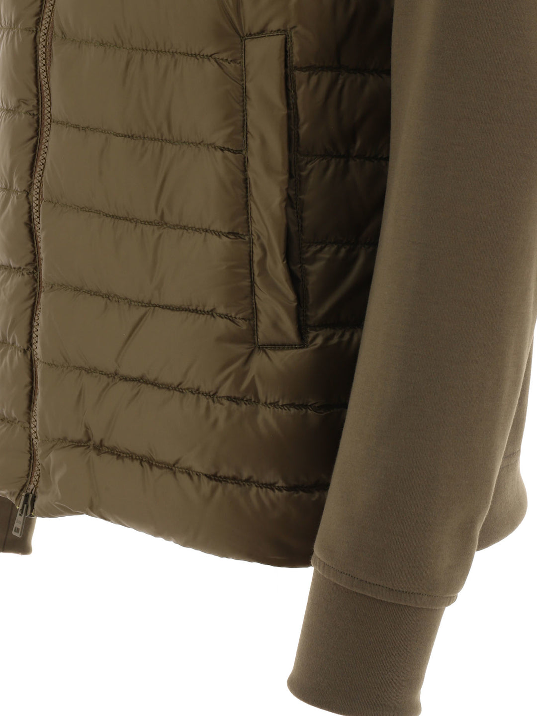 Herno Nylon And Fleece Bomber Jacket Jackets and Coats - Green | 677f2482235446e3d1802550d6e6e3ea688863a0