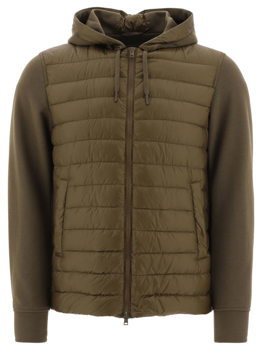 Nylon And Fleece Bomber Jacket Jackets And Coats Green