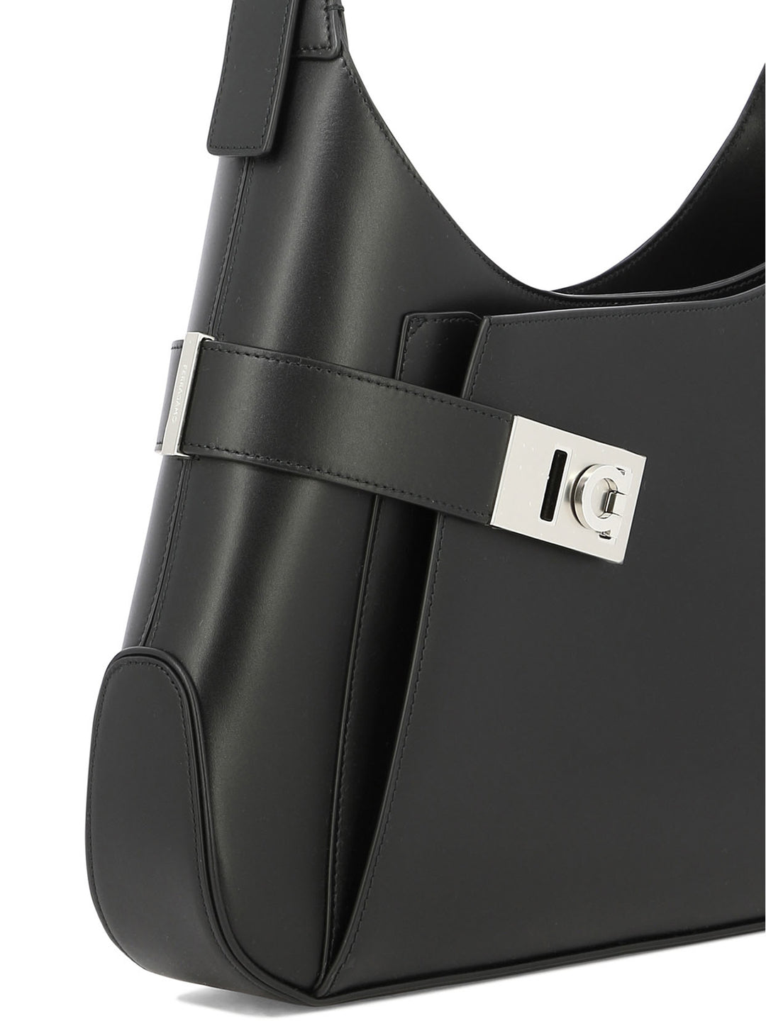 Ferragamo Hobo Shoulder Bags - Black | ab36acfa3dd6e73eb12796f355f485e2a3f1e404